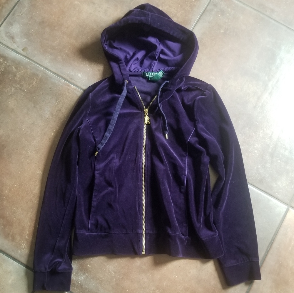 Lauren Ralph Lauren Purple Hoodie Petite M…